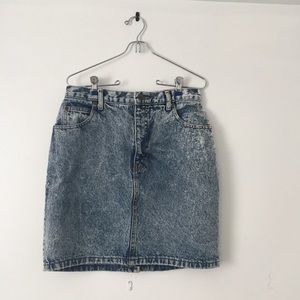 Vintage High Waisted Denim Jean Skirt